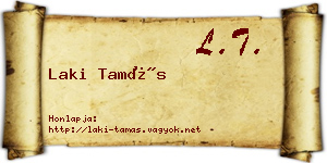Laki Tamás névjegykártya