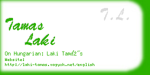 tamas laki business card